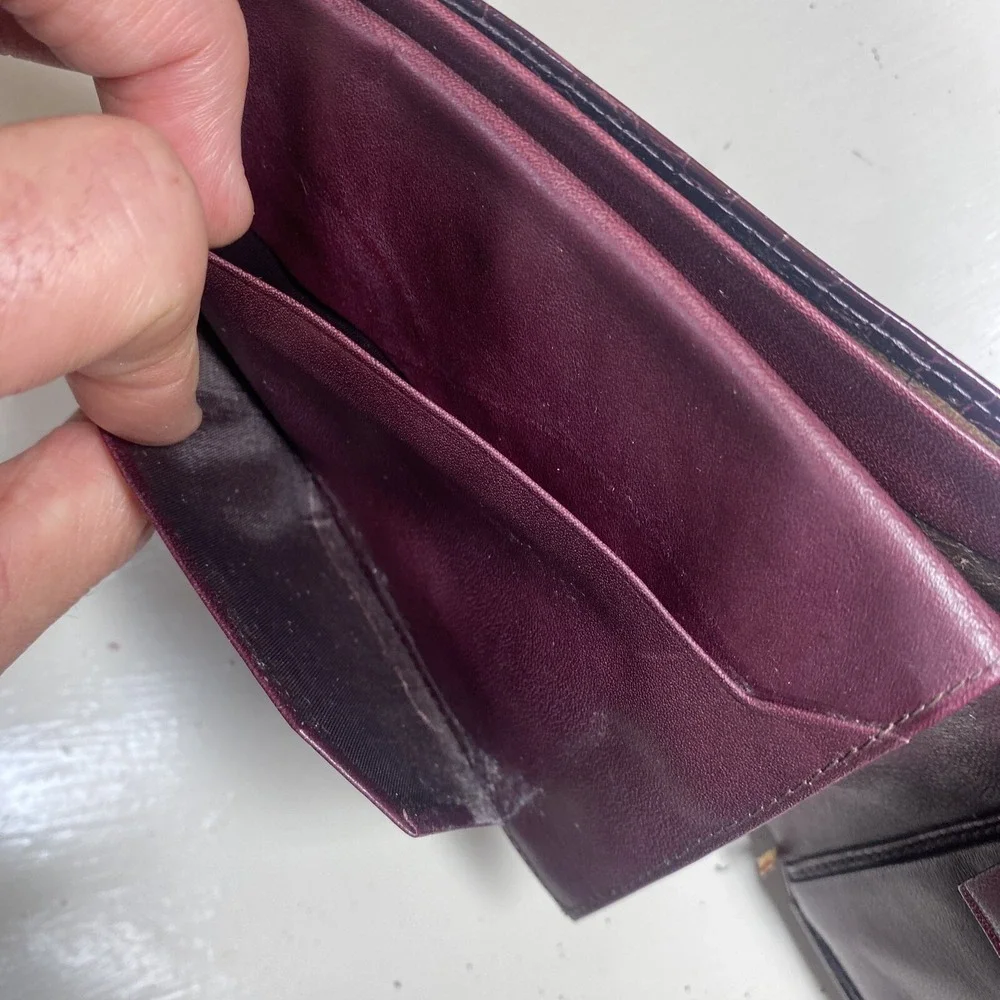 Fiocchi Crocodil-Calf Wallet‎ Brown Leather Nice Possible Vintage Men's Classic